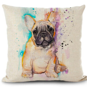 CushioncoverFrenchie Puppy Art